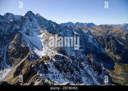 Blick vom Jahnaci Gipfel im Nationalpark hohe Tatra, Slowakei Stockfoto