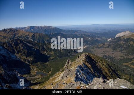 Blick vom Jahnaci Gipfel im Nationalpark hohe Tatra, Slowakei Stockfoto