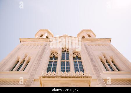 Fassade der Kirche der Heiligen Verkündigung in der Altstadt von Dubrovnik, Kroatien. Stockfoto
