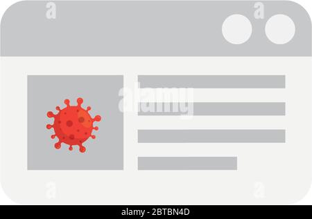 Zellkoronavirus-Bakteriensymbol, 2019-ncov-Konzept in Dokument Stock Vektor
