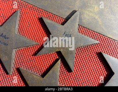 Star von Fatih Akin, Boulevard der Sterne, Berlin Stockfoto