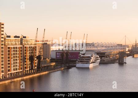 Excel London ist ein Ausstellungs- und internationales Kongresszentrum in der Custom House Gegend von Newham, East London Stockfoto