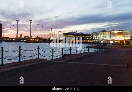 Emirates Air Line Seilbahnen Stockfoto