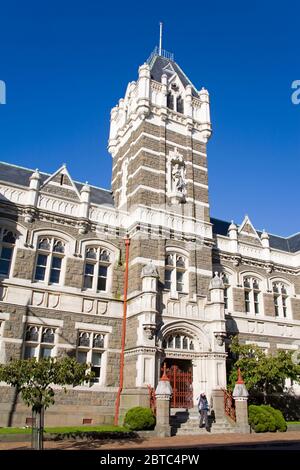 Gerichtsgebäude in der Stuart Street, Dunedin, Central Business District, Otago District, South Island, Neuseeland Stockfoto