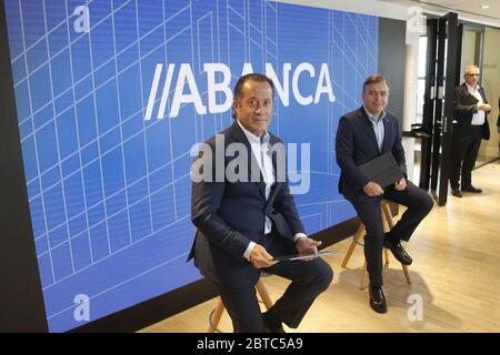 Coruña-Spanien.Juan Carlos Escotet Rodríguez, venezolanischer Ökonom und Bankier. Er ist Gründer der Banesco Bank und Präsident der spanischen Bank A Ban Stockfoto