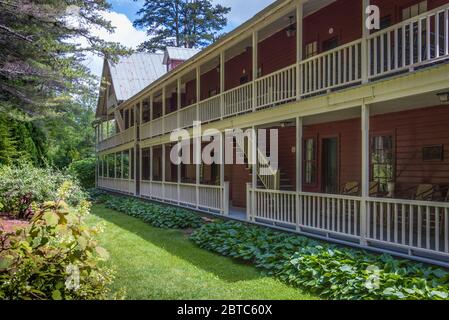 Historisches Glen-Ella Springs Inn, ein Bed & Breakfast eingebettet in den Blue Ridge Mountains von Nord-Georgia in Clarkesville, GA. (USA) Stockfoto