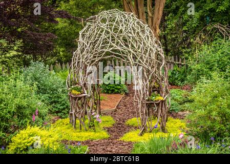 Garten im Glen-Ella Springs Inn, ein Bed & Breakfast in den Blue Ridge Mountains von Nord-Georgia in Clarkesville, GA. (USA) Stockfoto
