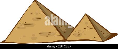 Ägyptische Pyramiden , Illustration, Vektor auf weißem Hintergrund Stock Vektor
