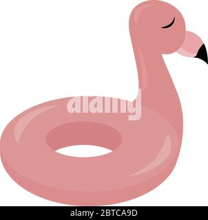 Flamingo lifebouy , Illustration, Vektor auf weißem Hintergrund Stock Vektor