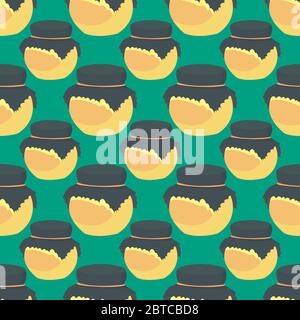 Honig Muster , Illustration, Vektor auf weißem Hintergrund Stock Vektor