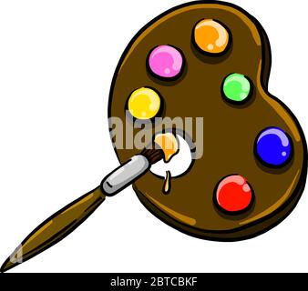 Farbpalette , Illustration, Vektor auf weißem Hintergrund Stock Vektor