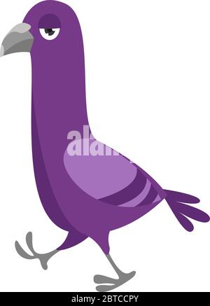 Lila Taube , Illustration, Vektor auf weißem Hintergrund Stock Vektor