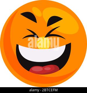 LOL Emoji, Illustration, Vektor auf weißem Hintergrund Stock Vektor