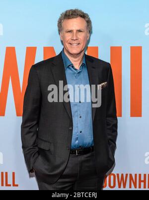 New York, NY - 12. Feb 2020: Will Ferrell nimmt an der Premiere von 'Downhill' im SVA Theater Teil. Stockfoto