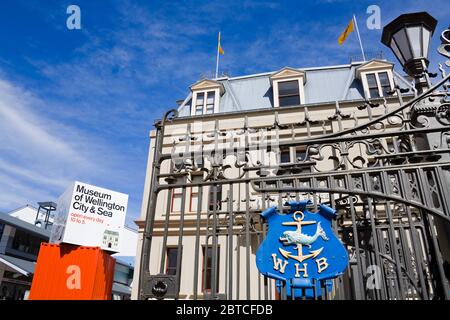 Museum of Wellington City & Sea auf Queens Wharf, Wellington City, North Island, Neuseeland Stockfoto