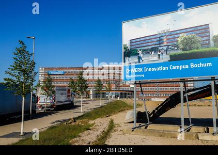 Bochum, Ruhrgebiet, Nordrhein-Westfalen, Deutschland - MARK 517, Umbau des ehemaligen Opel-Werks Bochum, Opel-Verwaltungsgebäude bekom Stockfoto