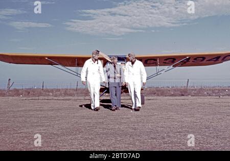 Die zivile Pilotenausbildung Schule, Rückkehr aus der Praxis Flug, Meacham Feld, Fort Worth, Texas Januar 1942 Stockfoto