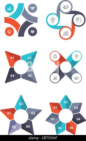 Business Infografik Template Set. Workflow Layout, Diagramm, Timeline Elemente 030 Stock Vektor