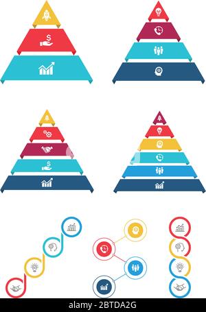 Business Infografik Template Set. Workflow Layout, Diagramm, Timeline Elemente 001 Stock Vektor