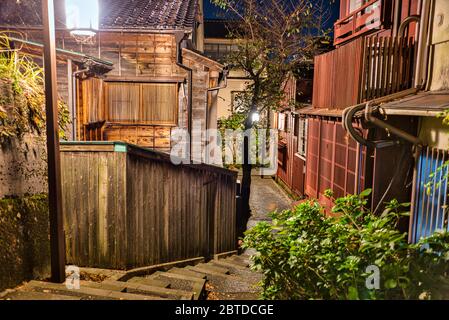 Kazuemachi Chayagai Viertel, Kanazawa, Japan. Stockfoto