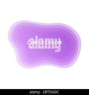 Moderne Flüssigkeit abstrakt Unschärfe BLOB Element topographische Tiefe Gradient flach Stil Design fluid Vektor bunt Illustration Banner einfache Vorlage für PR Stock Vektor