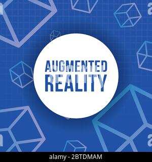 Augmented Reality Banner mit Cubes Stock Vektor