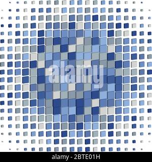 Blaue Mosaikfliesen Hintergrund Stock Vektor