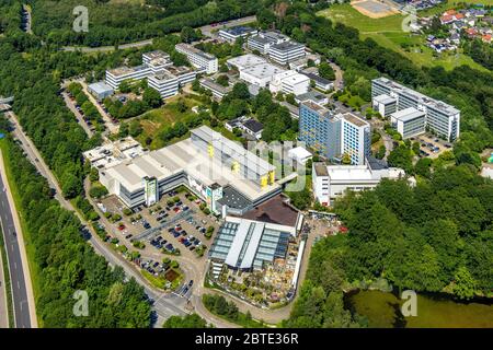 TBG - Technologiepark Bergisch Gladbach an der Autobahn A 4, 05.06.2019, Luftaufnahme, Deutschland, Nordrhein-Westfalen, Bergisches Land, Bergisch Gladbach Stockfoto