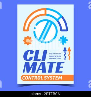 Climate Control System Werbeplakat Vektor Stock Vektor