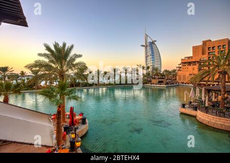 Al Arab Hotel in Jumeirah, Dubai, Vereinigte Arabische Emirate Stockfoto