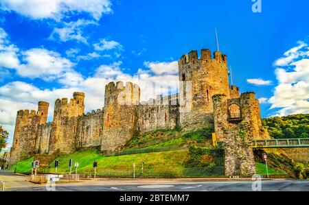 Conwy Castle in Wales, Vereinigtes Königreich Stockfoto