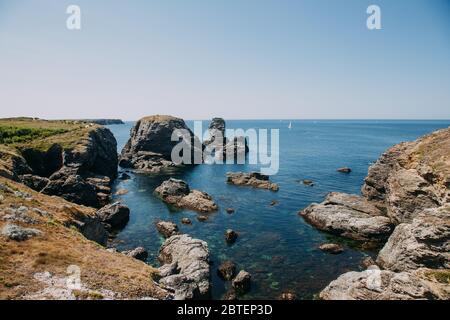 Schöne Belle-Île im Sommer in Frankreich Stockfoto