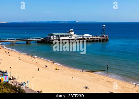 England, Dorset, Bournmouth, bournmouth Strand und Pier Stockfoto