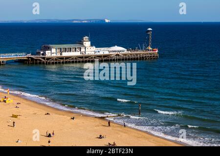 England, Dorset, Bournmouth, bournmouth Strand und Pier Stockfoto