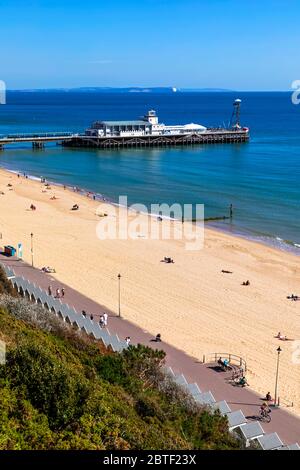England, Dorset, Bournmouth, bournmouth Strand und Pier Stockfoto