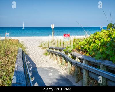 Englewood Beach auf Manasota Key am Golf von Mexiko in Englewood Florida in den Vereinigten Staaten Stockfoto