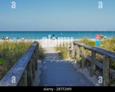 Englewood Beach auf Manasota Key am Golf von Mexiko in Englewood Florida in den Vereinigten Staaten Stockfoto