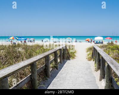 Englewood Beach auf Manasota Key am Golf von Mexiko in Englewood Florida in den Vereinigten Staaten Stockfoto