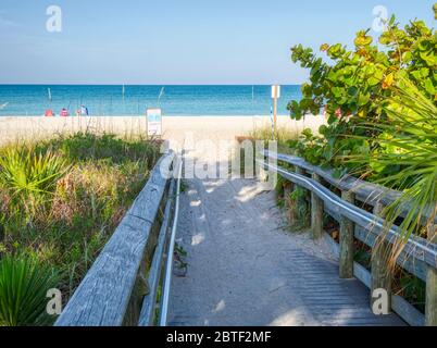 Englewood Beach auf Manasota Key am Golf von Mexiko in Englewood Florida in den Vereinigten Staaten Stockfoto