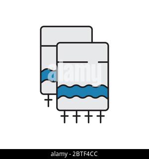 Hebräisches Tallit Vektor Symbol auf weißem Hintergrund isoliert Stock Vektor