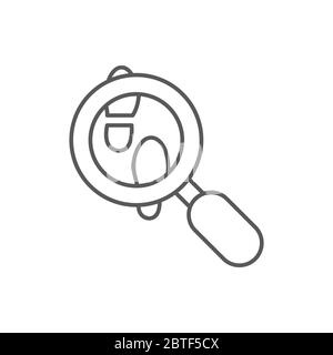 Suche nach Hinweisen Vektor-Symbol Symbol-Suche isoliert auf weißem Hintergrund Stock Vektor