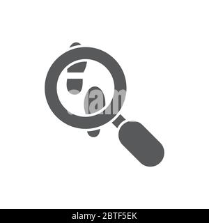 Suche nach Hinweisen Vektor-Symbol Symbol-Suche isoliert auf weißem Hintergrund Stock Vektor