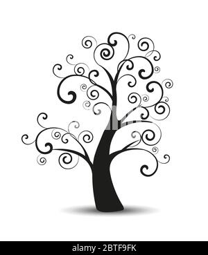 Vektor-Silhouette-Baum Stock Vektor