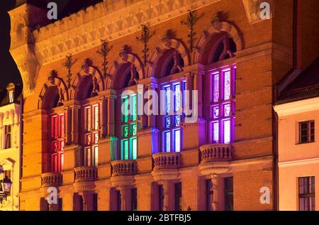 Artus Court Cu am Marktplatz in Torun. Polen Stockfoto