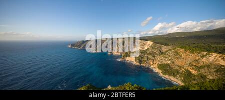 Landschaft mit Klippen in der Nordseite der Insel Zante, Griechenland Stockfoto