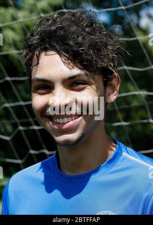 23. Mai 2020; United Select HQ, Richings Sports Park, Iver, Bucks, England, United Select HQ exklusive Fotoshooting-Session; Portrait Jordan Morgan Stockfoto