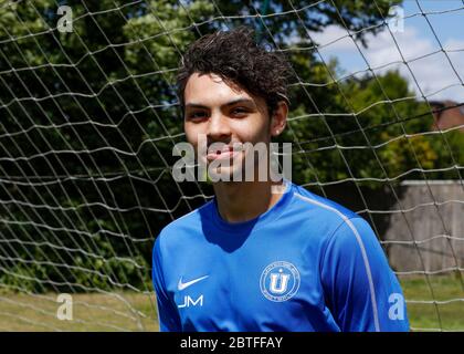 23. Mai 2020; United Select HQ, Richings Sports Park, Iver, Bucks, England, United Select HQ exklusive Fotoshooting-Session; Portrait Jordan Morgan Stockfoto