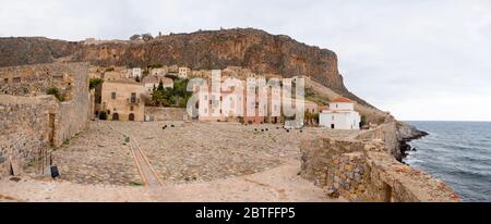 Monemvasia mittelalterliche Stadt in Lakonia, Griechenland Stockfoto