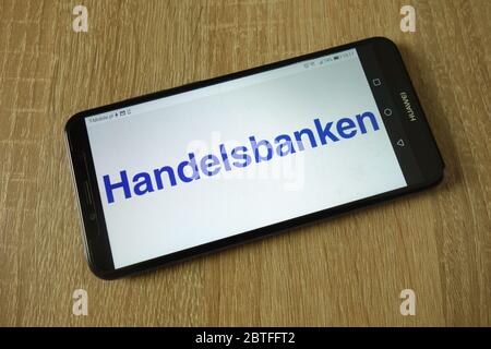 Svenska Handelsbanken ab Logo auf dem Smartphone angezeigt Stockfoto