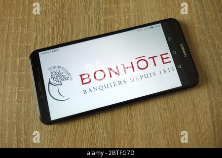 Banque Bonhote & Cie SA Logo auf dem Smartphone angezeigt Stockfoto